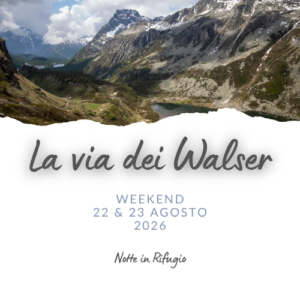 Escursione 22 - 23  Agosto 2026